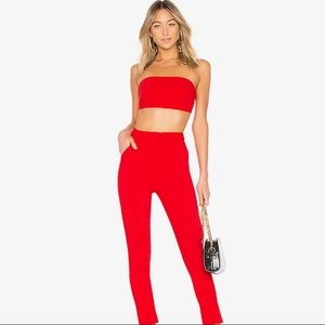Red two piece by the way pant suit